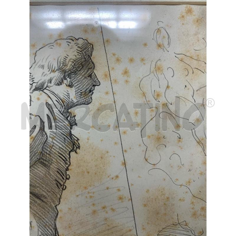 QUADRO MATITA GENTILUOMO CON BASTONE COR CHIARA | Mercatino dell'Usato Roma re di roma 4