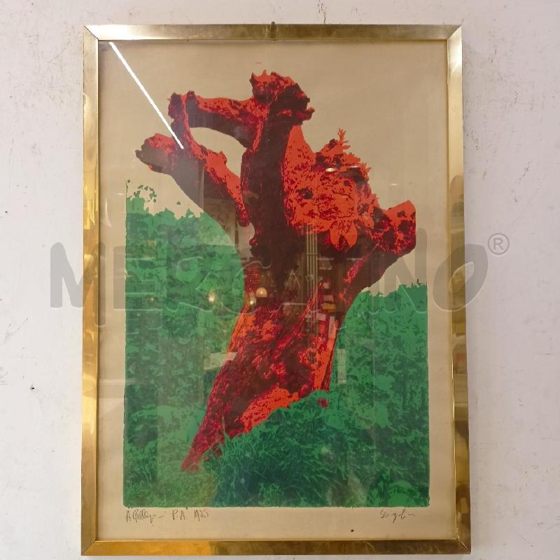 QUADRO MULTIPLO ALBERO ARANCIONE RETRO VERDE CORN OTTONATA | Mercatino dell'Usato Roma re di roma 1