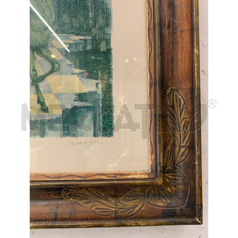 QUADRO MULTIPLO CAVALLI VERDI RAMPANTI CORN ARGENTATA | Mercatino dell'Usato Roma re di roma 2