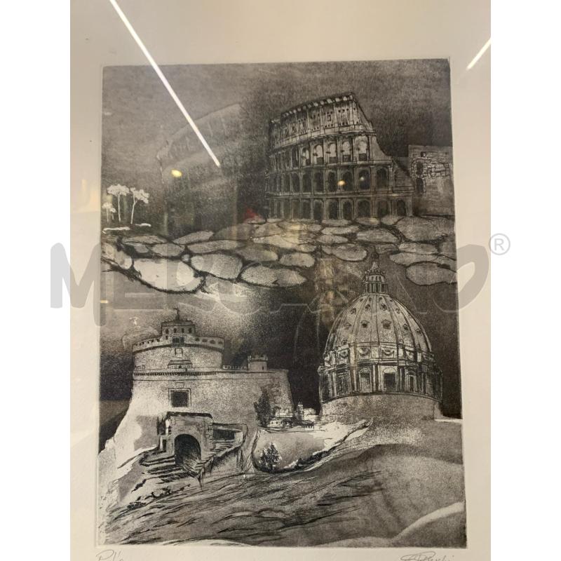 QUADRO MULTIPLO COLOSSEO CUPOLONE CORN ROSSO | Mercatino dell'Usato Roma re di roma 4