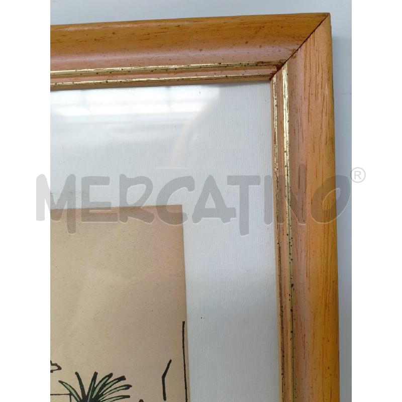 QUADRO MULTIPLO DONNA SEDUTA SCRIVANIA FINESTRA PALME CORN LEGNO  | Mercatino dell'Usato Roma re di roma 4