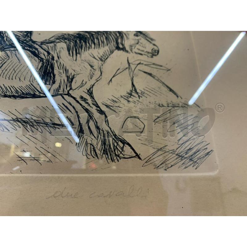 QUADRO MULTIPLO DUE CAVALLI CORN NERA  | Mercatino dell'Usato Roma re di roma 3