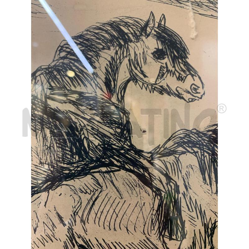 QUADRO MULTIPLO DUE CAVALLI CORN NERA  | Mercatino dell'Usato Roma re di roma 4
