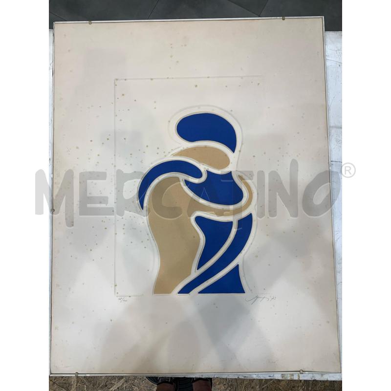 QUADRO MULTIPLO FANFANI ABBRACCIO STLIZZATO | Mercatino dell'Usato Roma re di roma 1