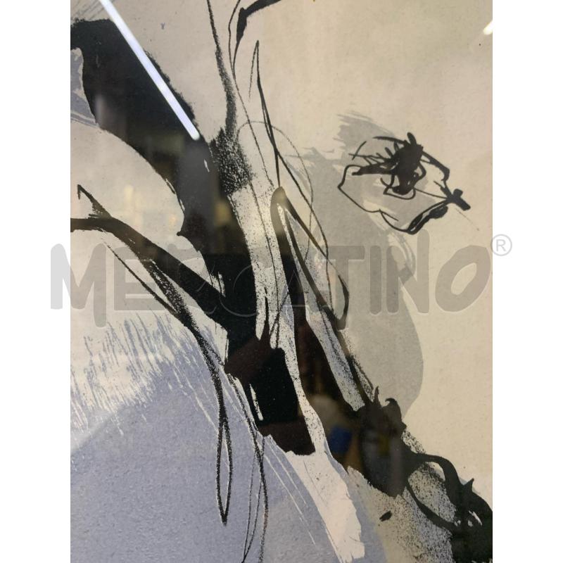 QUADRO MULTIPLO LITOGRAFIA VOLTO TONI AZZURRI GRIGI  | Mercatino dell'Usato Roma re di roma 5