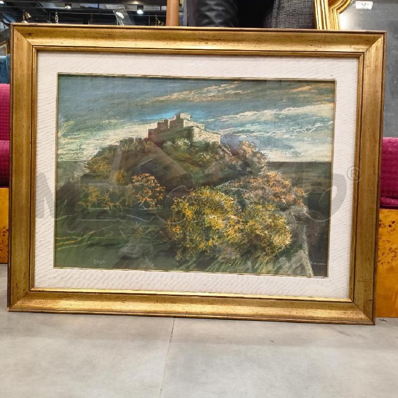 QUADRO MULTIPLO PAESAGGIO CASTELLO IN VETTA CORN DORAT | Mercatino dell'Usato Roma re di roma 1