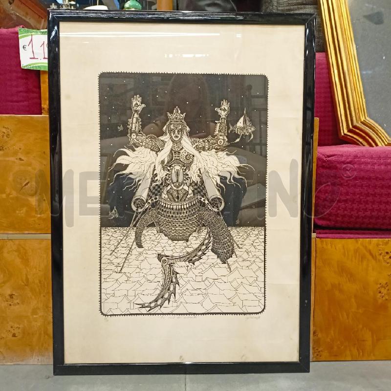 QUADRO MULTIPLO PERSONAGGIO FANTASTICO CORN NERA  | Mercatino dell'Usato Roma re di roma 1
