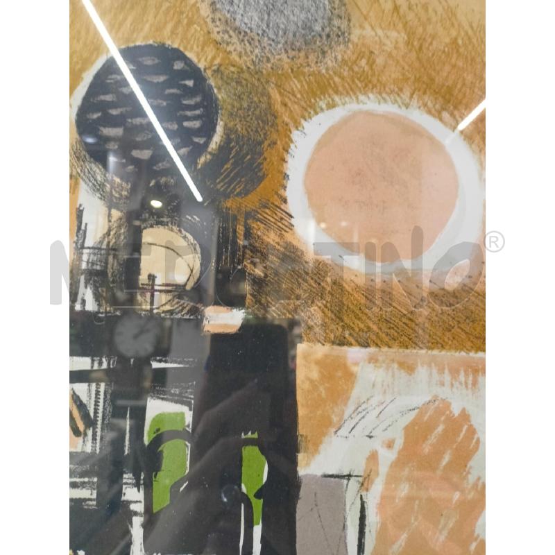 QUADRO MULTIPLO SOLE BARCA VERDE CORNICE LEGNO | Mercatino dell'Usato Roma re di roma 4