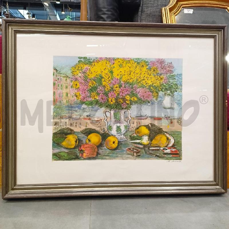 QUADRO MULTIPLO VASO FIORI FRUTTI PORTICCIOLO CORN ARGENTAT | Mercatino dell'Usato Roma re di roma 1