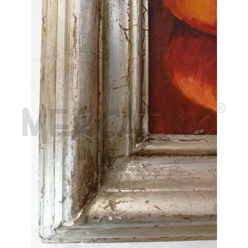 QUADRO NATURA MORTA BANANA CIPOLLA SFONDO MARRONE CORN SILVER   | Mercatino dell'Usato Roma re di roma 3
