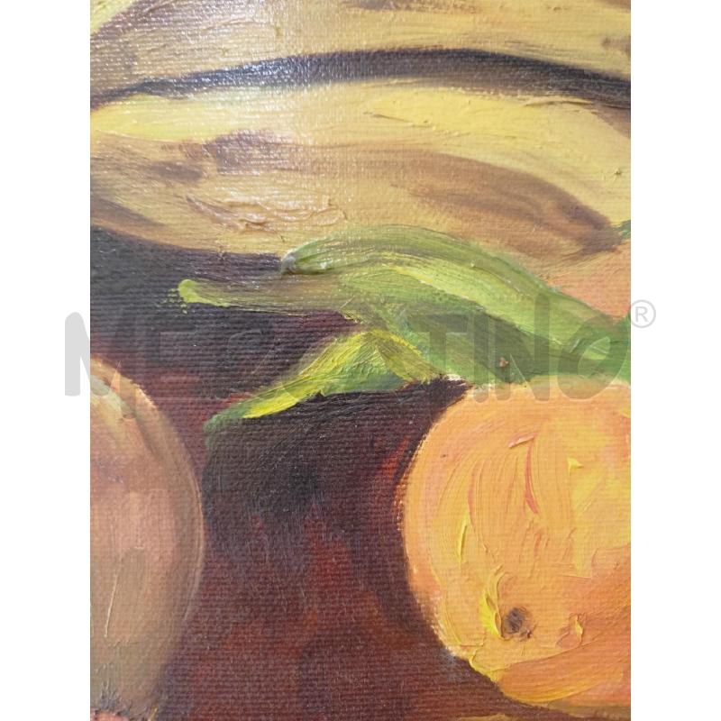 QUADRO NATURA MORTA BANANA CIPOLLA SFONDO MARRONE CORN SILVER   | Mercatino dell'Usato Roma re di roma 4