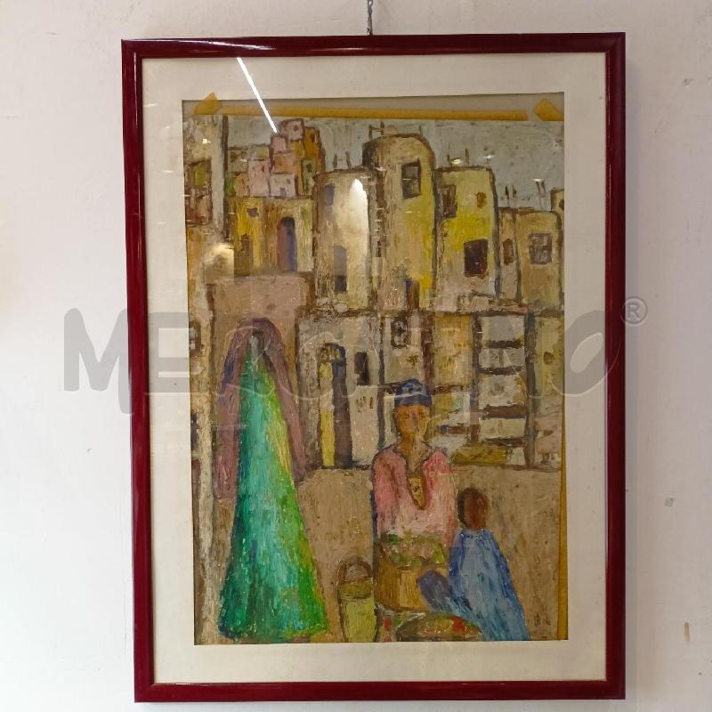 QUADRO OLIO CARTA PALAZZI MATERICP CORN ROSSA  | Mercatino dell'Usato Roma re di roma 1