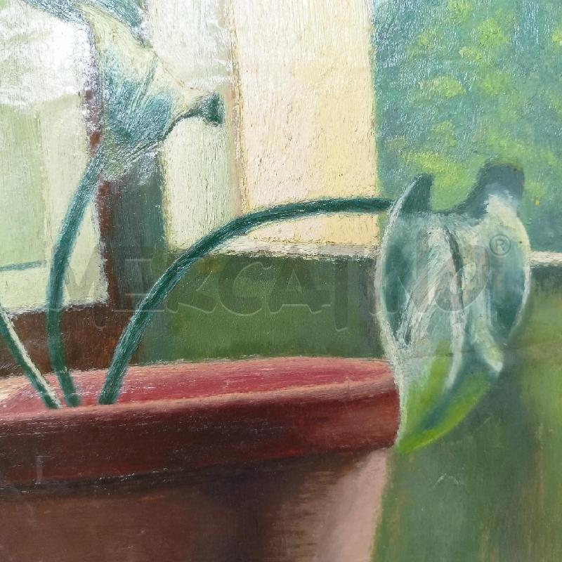 QUADRO OLIO CARTONCINO BASO 3 FOGLIE | Mercatino dell'Usato Roma re di roma 4