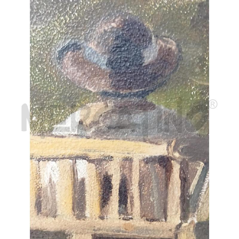 QUADRO OLIO CARTONE CARRETTO ASINO CORN ARGENTAT | Mercatino dell'Usato Roma re di roma 3