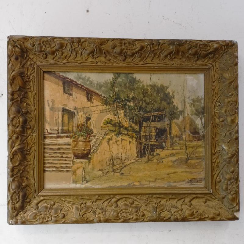 QUADRO OLIO CARTONE CASCINA GRADINI CORN DORATA  | Mercatino dell'Usato Roma re di roma 1