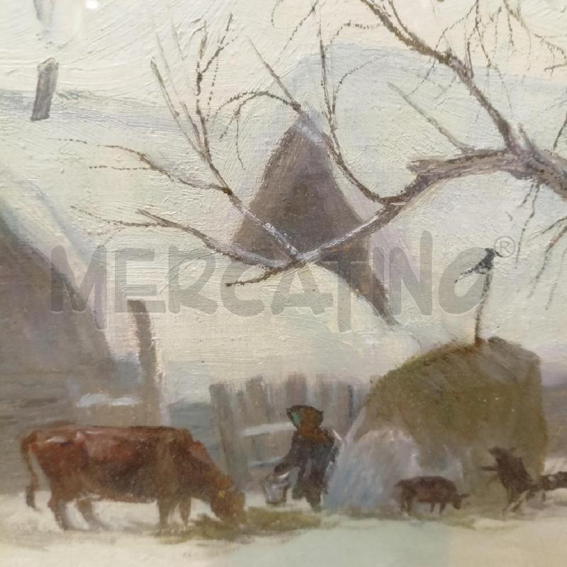 QUADRO OLIO CARTONE CASE INNEVATE CORN DORAT | Mercatino dell'Usato Roma re di roma 2
