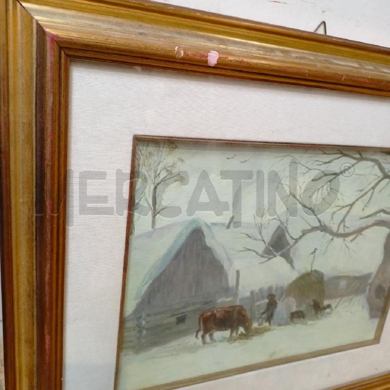 QUADRO OLIO CARTONE CASE INNEVATE CORN DORAT | Mercatino dell'Usato Roma re di roma 3