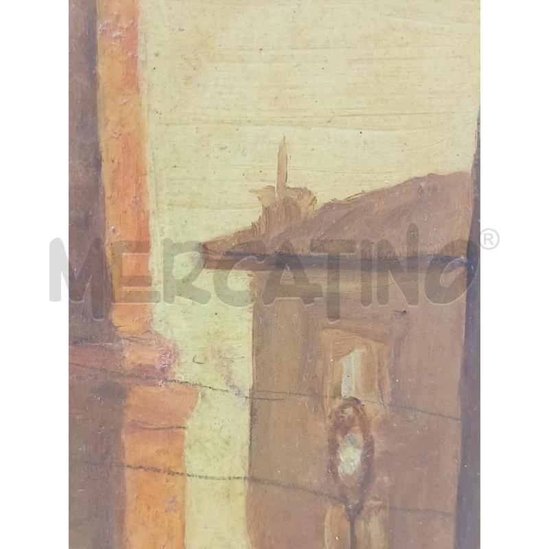 QUADRO OLIO CARTONE OBELISCO LATERANENSE | Mercatino dell'Usato Roma re di roma 3