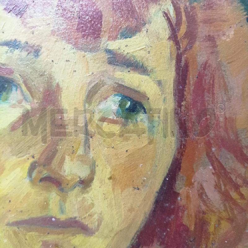 QUADRO OLIO CARTONE RITRATTO RAGAZZA CAPELLI ROSSI | Mercatino dell'Usato Roma re di roma 3