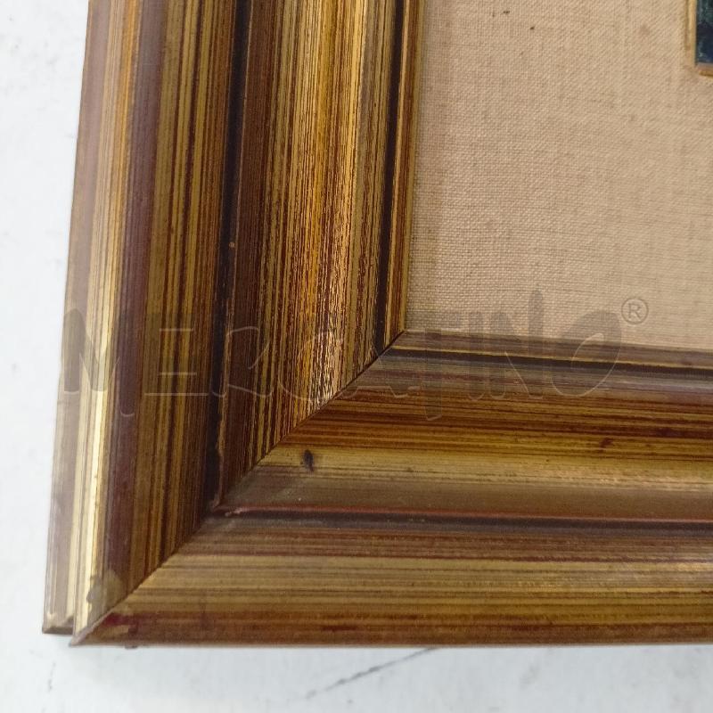 QUADRO OLIO CARTON RITRATTO DONNA VESTITO VERDE CORN DORAT | Mercatino dell'Usato Roma re di roma 2