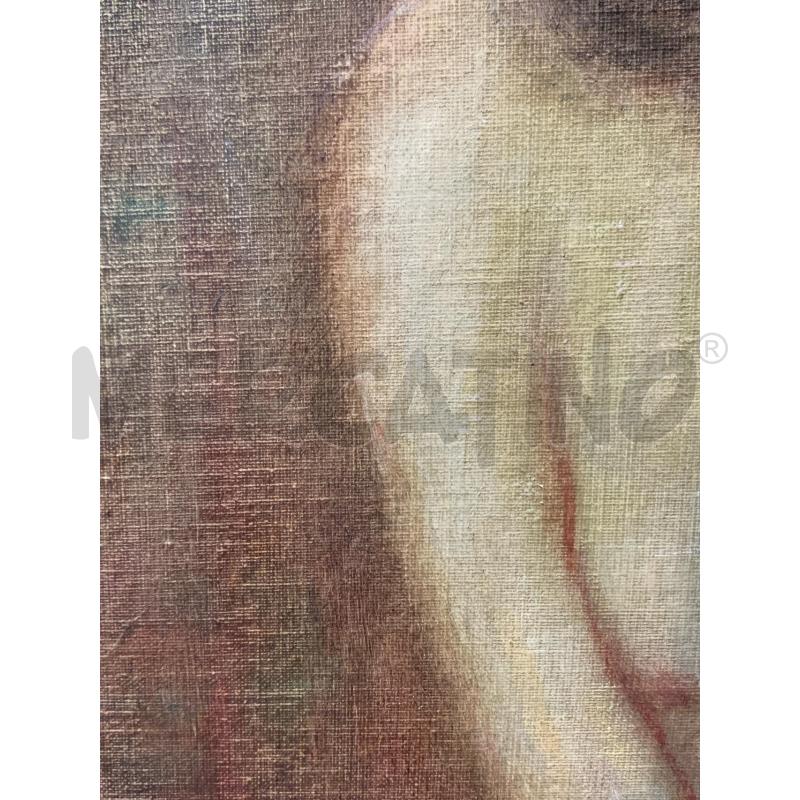 QUADRO OLIO DONNA NUDA SU GATTO  | Mercatino dell'Usato Roma re di roma 5