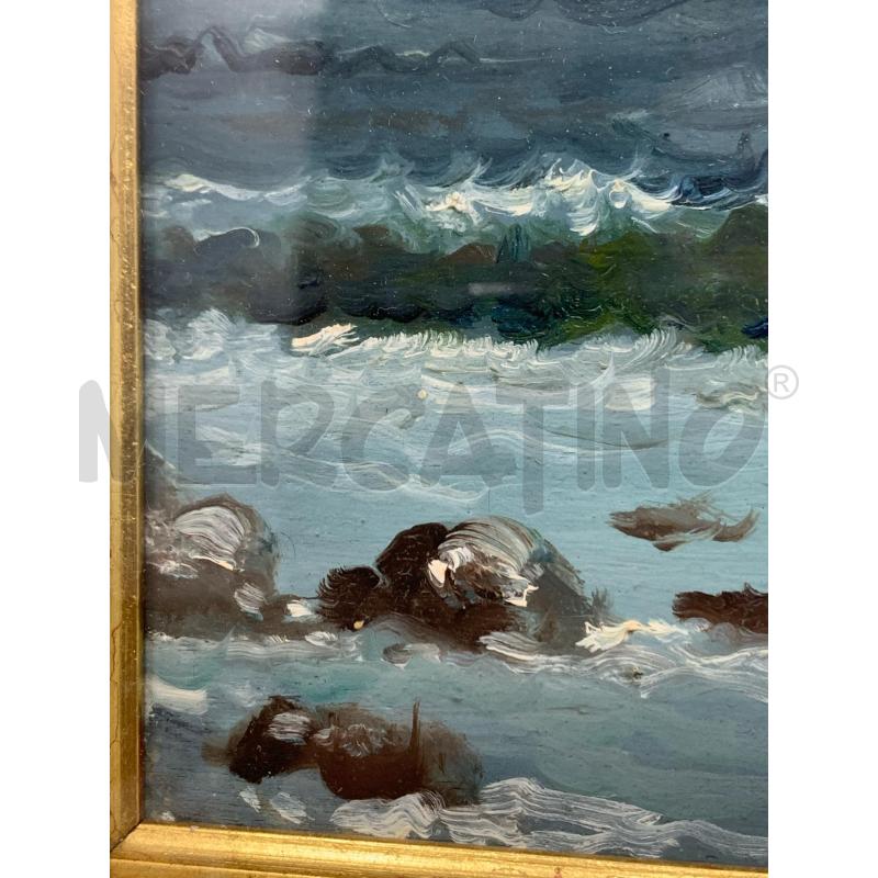 QUADRO OLIO MARE ALL ALBA CORN DORATA  | Mercatino dell'Usato Roma re di roma 3