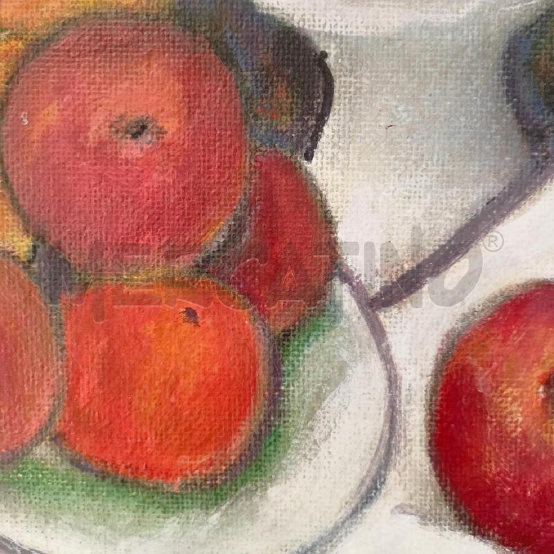 QUADRO OLIO MASONITE NAT MORTA PESCHE CORN ARGENTATA | Mercatino dell'Usato Roma re di roma 4