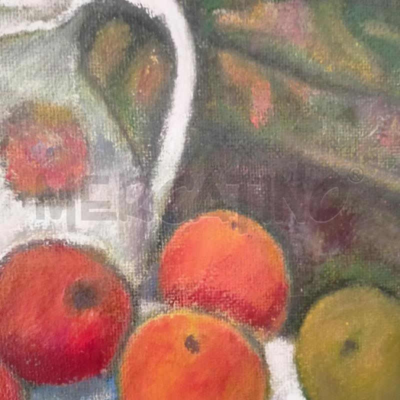 QUADRO OLIO MASONITE NAT MORTA PESCHE CORN ARGENTATA | Mercatino dell'Usato Roma re di roma 5