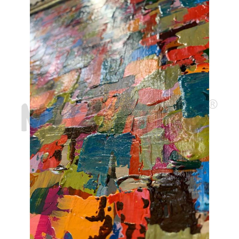 QUADRO OLIO MULTICOLOR SPAT CORN DORAT PASS TELA | Mercatino dell'Usato Roma re di roma 4