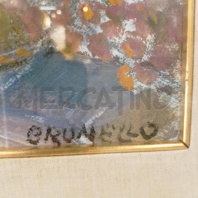 QUADRO OLIO NATURA MORTA VASO FIORI GIALLI CORN DORAT | Mercatino dell'Usato Roma re di roma 2