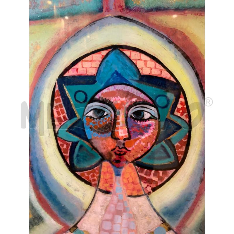 QUADRO OLIO PLEX PERSONAGGIO ETNICO TESTA STELLA  | Mercatino dell'Usato Roma re di roma 2