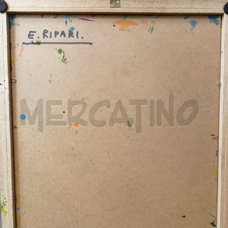 QUADRO OLIO RETTANGOL TONI VERDI MATERICO CORN AZZ | Mercatino dell'Usato Roma re di roma 5