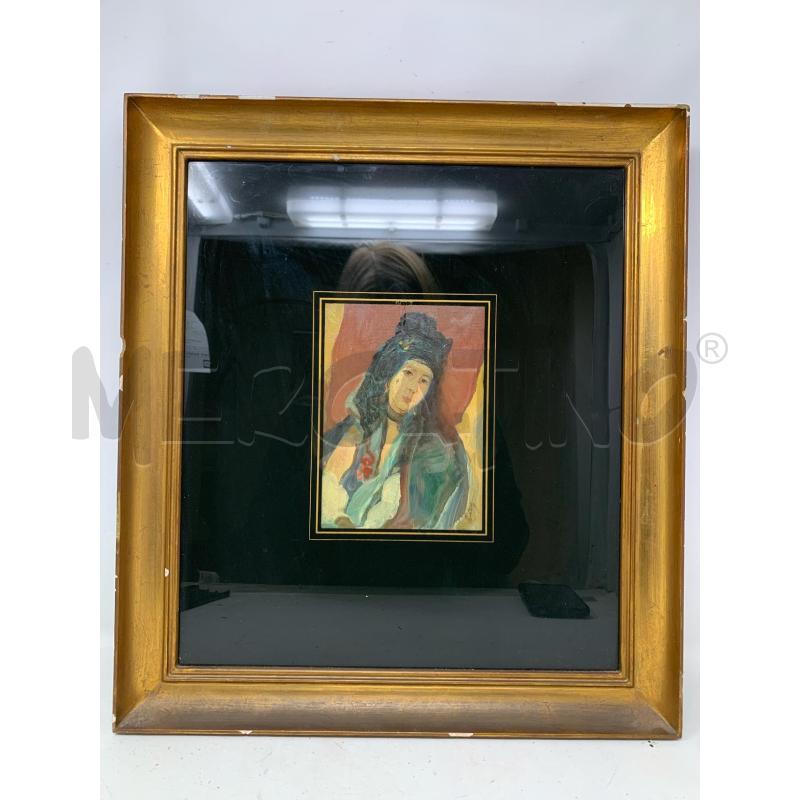 QUADRO OLIO RITRATTO DONNA BERBERA CORN DORAT | Mercatino dell'Usato Roma re di roma 1