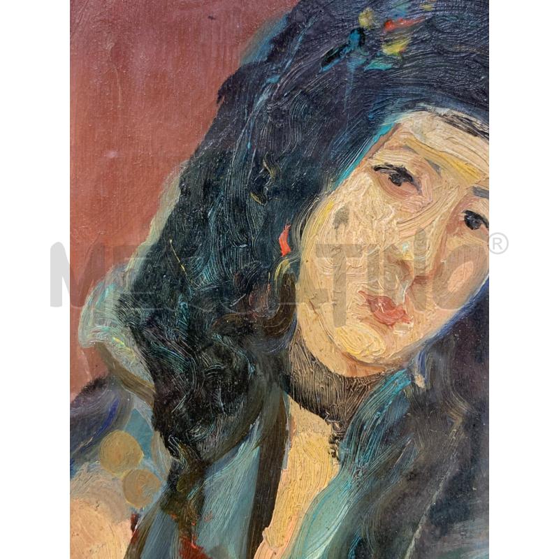 QUADRO OLIO RITRATTO DONNA BERBERA CORN DORAT | Mercatino dell'Usato Roma re di roma 4