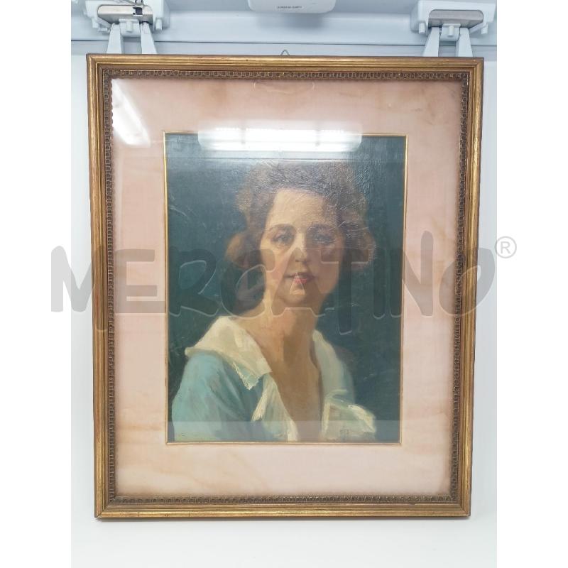 QUADRO OLIO RITRATTO DONNA CORN DORAT | Mercatino dell'Usato Roma re di roma 1