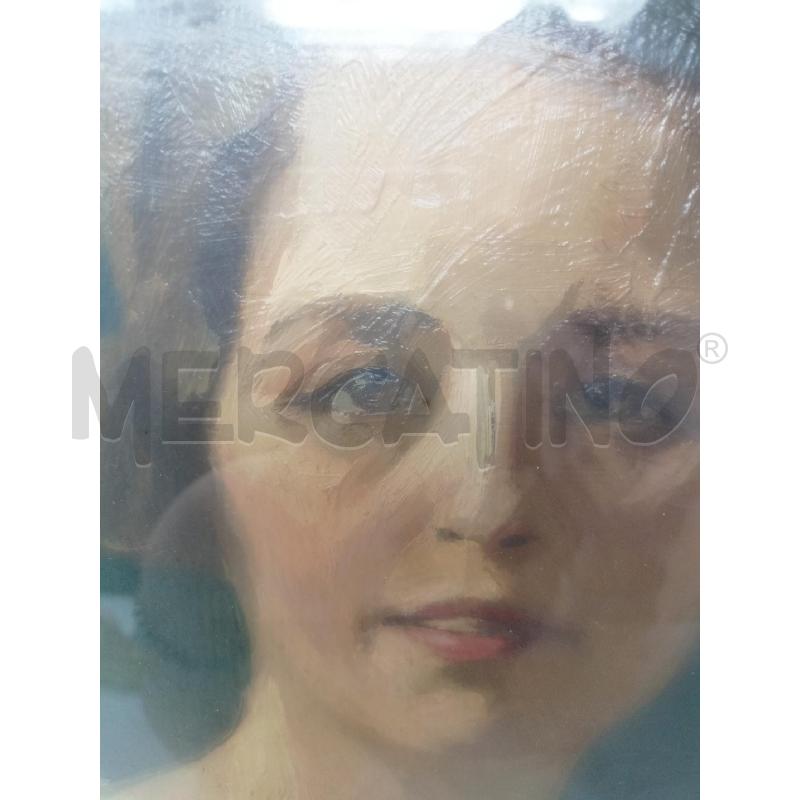 QUADRO OLIO RITRATTO DONNA CORN DORAT | Mercatino dell'Usato Roma re di roma 3