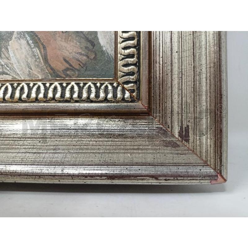 QUADRO OLIO SU TELA DONNA NUDA SEDUTA SFONDO VERDE CORN SILVER LEGNO RETTANGOLARE  | Mercatino dell'Usato Roma re di roma 3