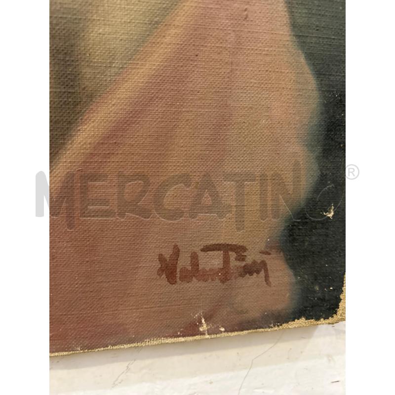 QUADRO OLIO SU TELA NUDO DONNA SORRIDENTE DIFETTI  | Mercatino dell'Usato Roma re di roma 3