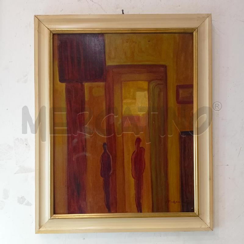 QUADRO OLIO TAV9OLA 2 SAGOME DEC GEONMETRICI ROAAI GIALLI | Mercatino dell'Usato Roma re di roma 1