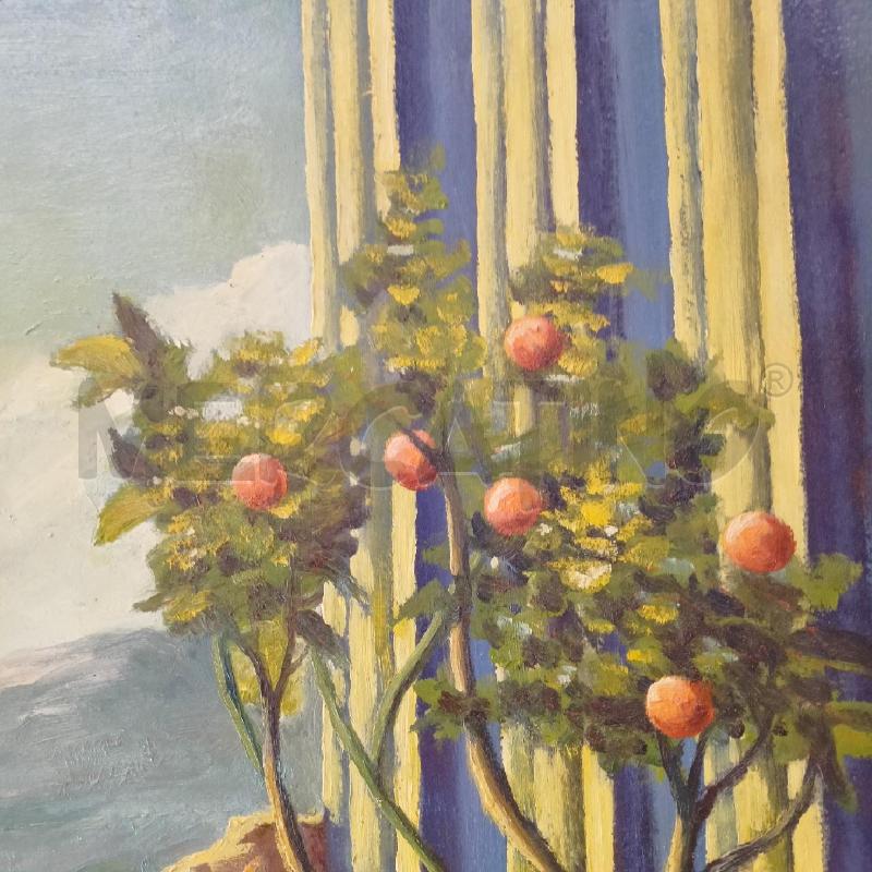 QUADRO OLIO TAVOLA ALBERO ARANCE SCORCIO MARE  | Mercatino dell'Usato Roma re di roma 5