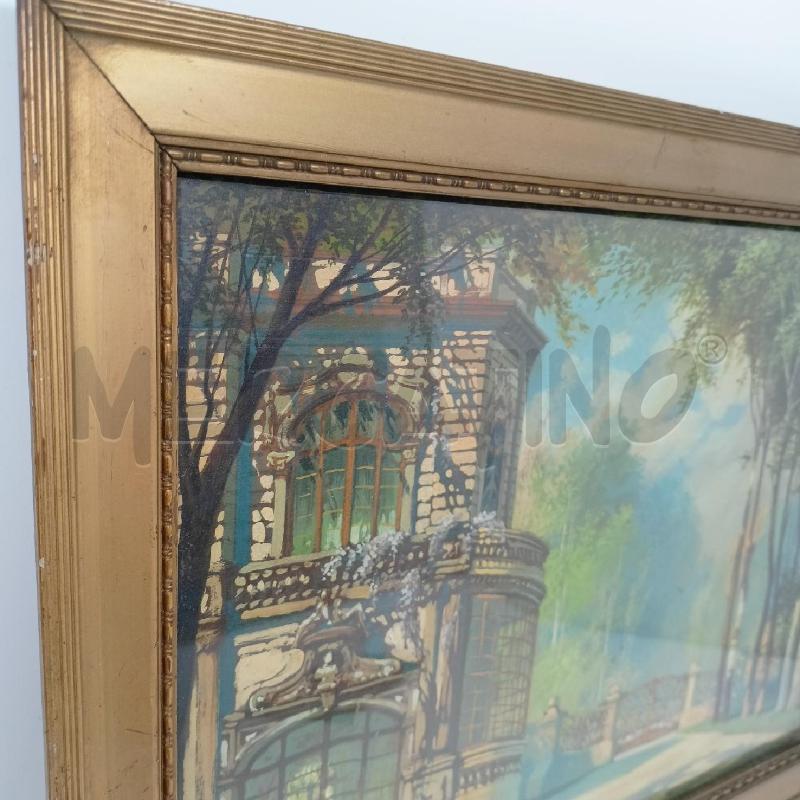 QUADRO OLIO TAVOLA CORTILE DELLA VILLA CORN DORAT | Mercatino dell'Usato Roma re di roma 3