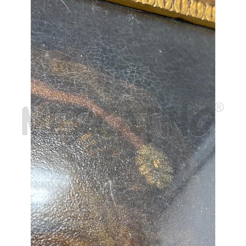 QUADRO OLIO TAVOLA DAMA CAPELLI DETT CERCHIETTO SCIARPA ROSSA SPALLE CORN DORATA | Mercatino dell'Usato Roma re di roma 4
