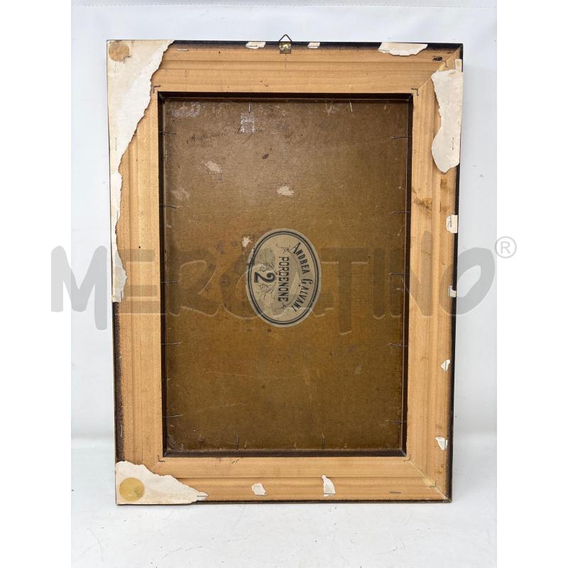 QUADRO OLIO TAVOLA DAMA CAPELLI DETT CERCHIETTO SCIARPA ROSSA SPALLE CORN DORATA | Mercatino dell'Usato Roma re di roma 5