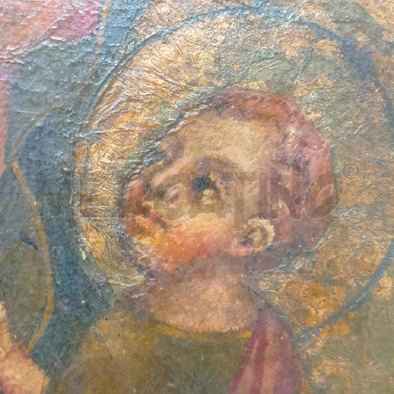 QUADRO OLIO TAVOLA MADONNA BAMBINOARCATA  | Mercatino dell'Usato Roma re di roma 2