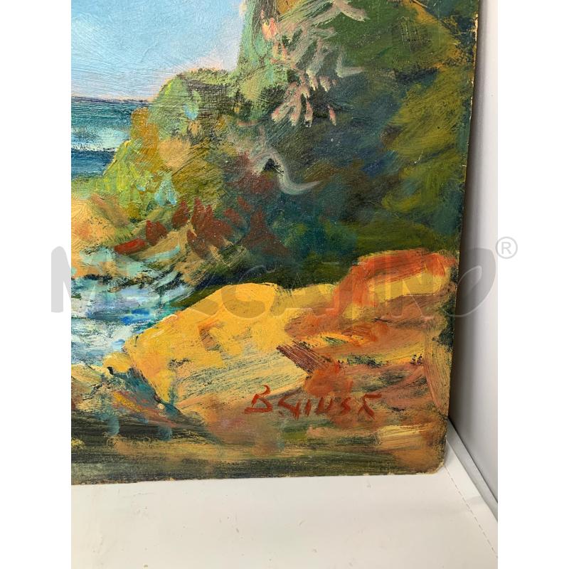 QUADRO OLIO TAVOLA MARINA SCOGLI ONDE | Mercatino dell'Usato Roma re di roma 2