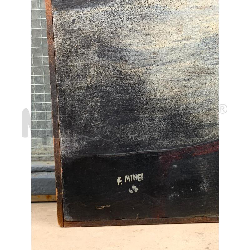 QUADRO OLIO TAVOLA POMERIGGIO ROMANO TONI SCURI CORN LEGNO FINE | Mercatino dell'Usato Roma re di roma 2