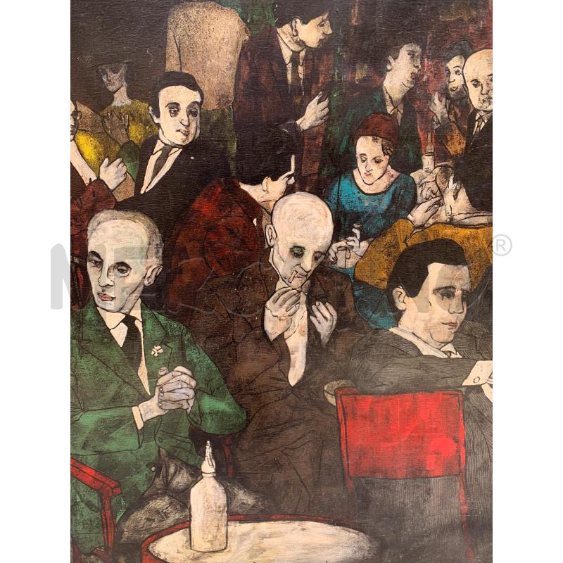 QUADRO OLIO TAVOLA POMERIGGIO ROMANO TONI SCURI CORN LEGNO FINE | Mercatino dell'Usato Roma re di roma 3