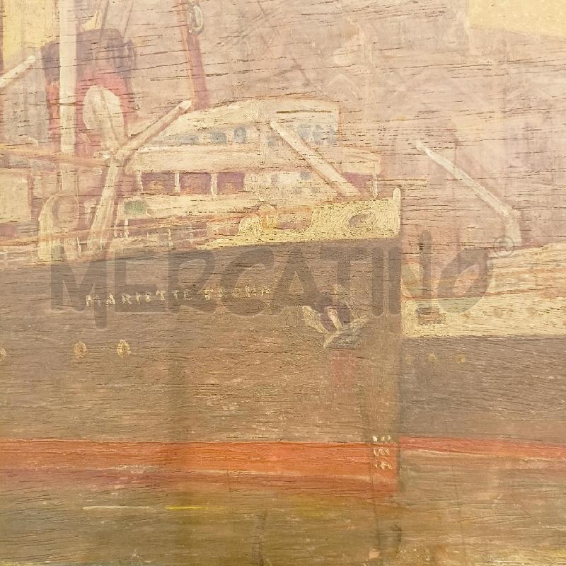 QUADRO OLIO TAVOLA PORTO MARSIGLIA LES MASSAGERS  | Mercatino dell'Usato Roma re di roma 4