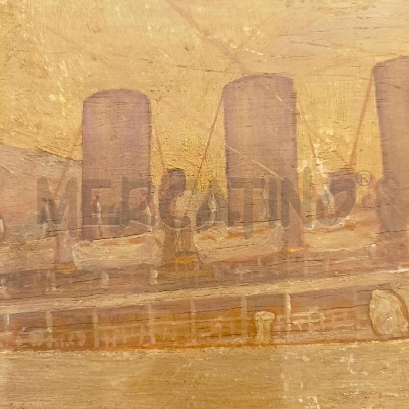 QUADRO OLIO TAVOLA PORTO MARSIGLIA LES MASSAGERS  | Mercatino dell'Usato Roma re di roma 5