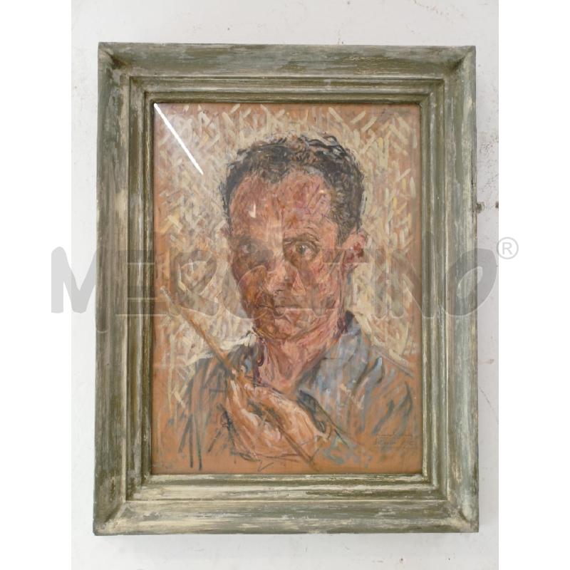 QUADRO OLIO TAVOLA RITRATTO DI PITTORE 1953 CORN GRIGIA | Mercatino dell'Usato Roma re di roma 1